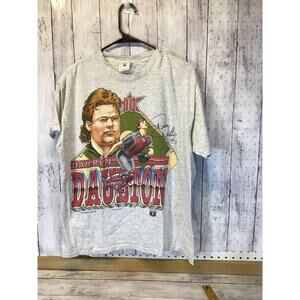 Vintage 90s Darren Daulton Phillies MLB Caricature T-Shirt Heather Grey L